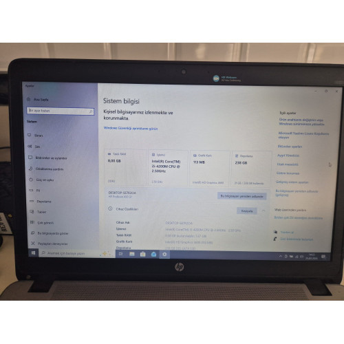 HP Pro Book 450 - i5 4200M - 8GB ram - 240GB SSD - Yenilenmiş Ürün - 3 ay garantilidir