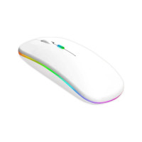 Classone RGB-102F Rgb Işıklı, Efektli, Silent-Sessiz, rf Kablosuz, Bluetooth Mouse - Beyaz