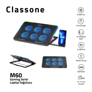 Classone Gaming M60 Laptop Soğutucu